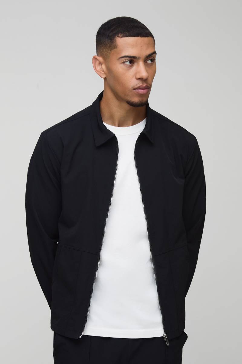 Stretch Shacket - Black - Xs, Black von boohoo