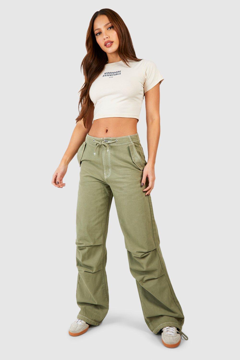 Tall Cargo-Jeans - Light Khaki - 38, Light Khaki von boohoo