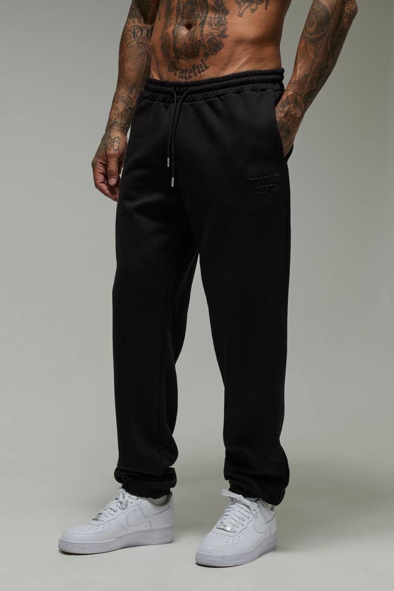 Tall Oversize Jogginghose Mit Man Active Training Dept Print - Black - M, Black von boohoo