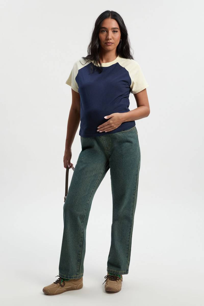 Umstandsmode Basic Mom-Jeans - Vintage Wash - 42, Vintage Wash von boohoo