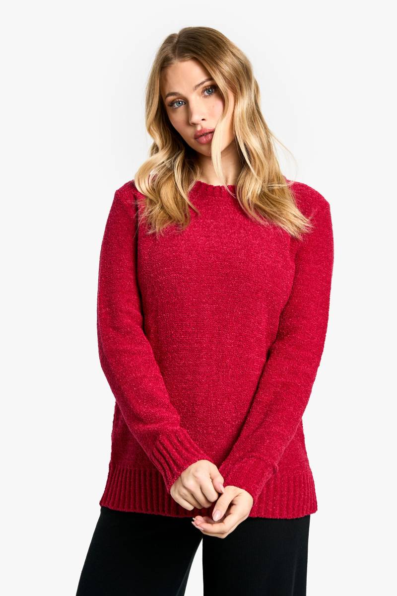 Umstandsmode Bouclee Strick-Pullover Mit Rundhalsausschnitt - Red - 38, Red von boohoo