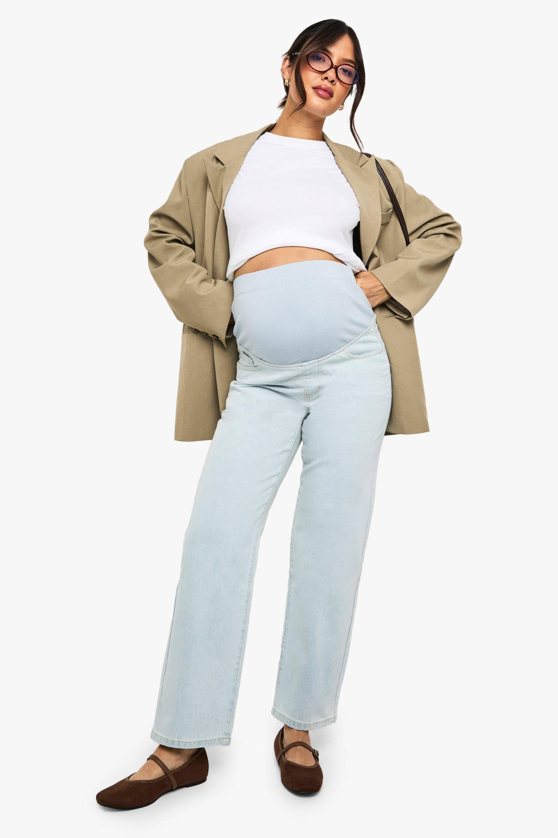 Umstandsmode Boyfriend-Jeans - Bleach Wash - 34, Bleach Wash Umstandsmode Boyfriend-Jeans - Bleach Wash - 34, Bleach Wash von boohoo