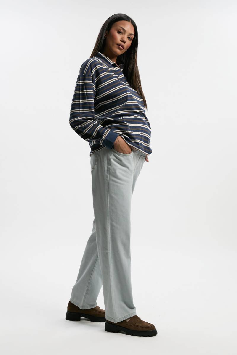 Umstandsmode Boyfriend-Jeans - Bleach Wash - 42, Bleach Wash von boohoo