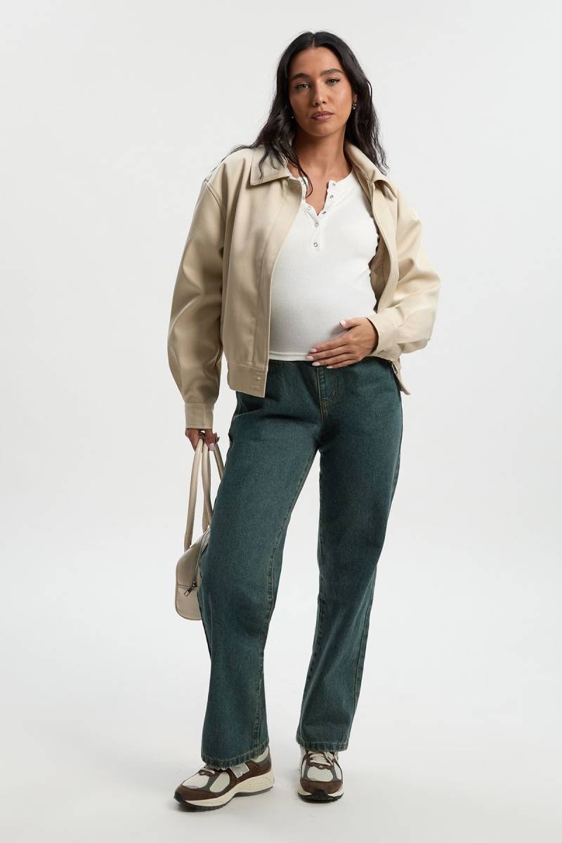 Umstandsmode Jeans Mit Geradem Bein - Vintage Wash - 42, Vintage Wash von boohoo