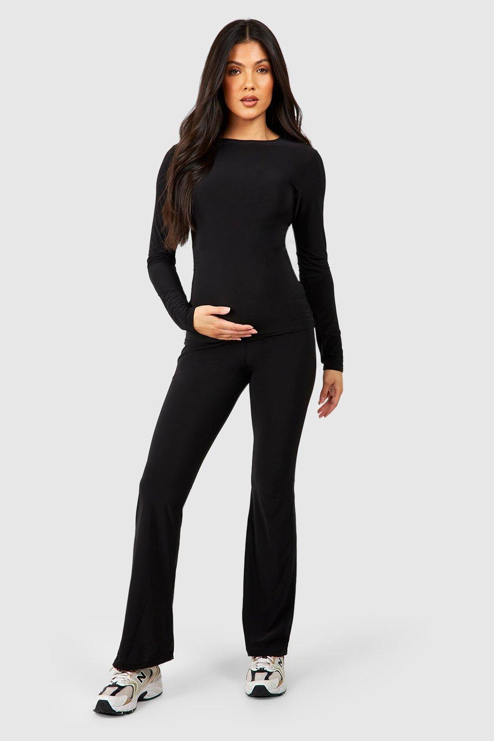 Umstandsmode Soft Touch Loungewear-Set Mit Yoga-Hose - Black - 38, Black von boohoo