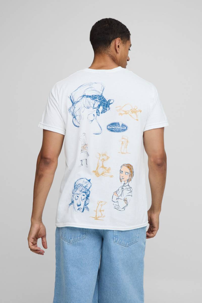 Weißes Oversize T-Shirt Mit Lizenziertem Disney Rattan Print - White - S, White von boohoo