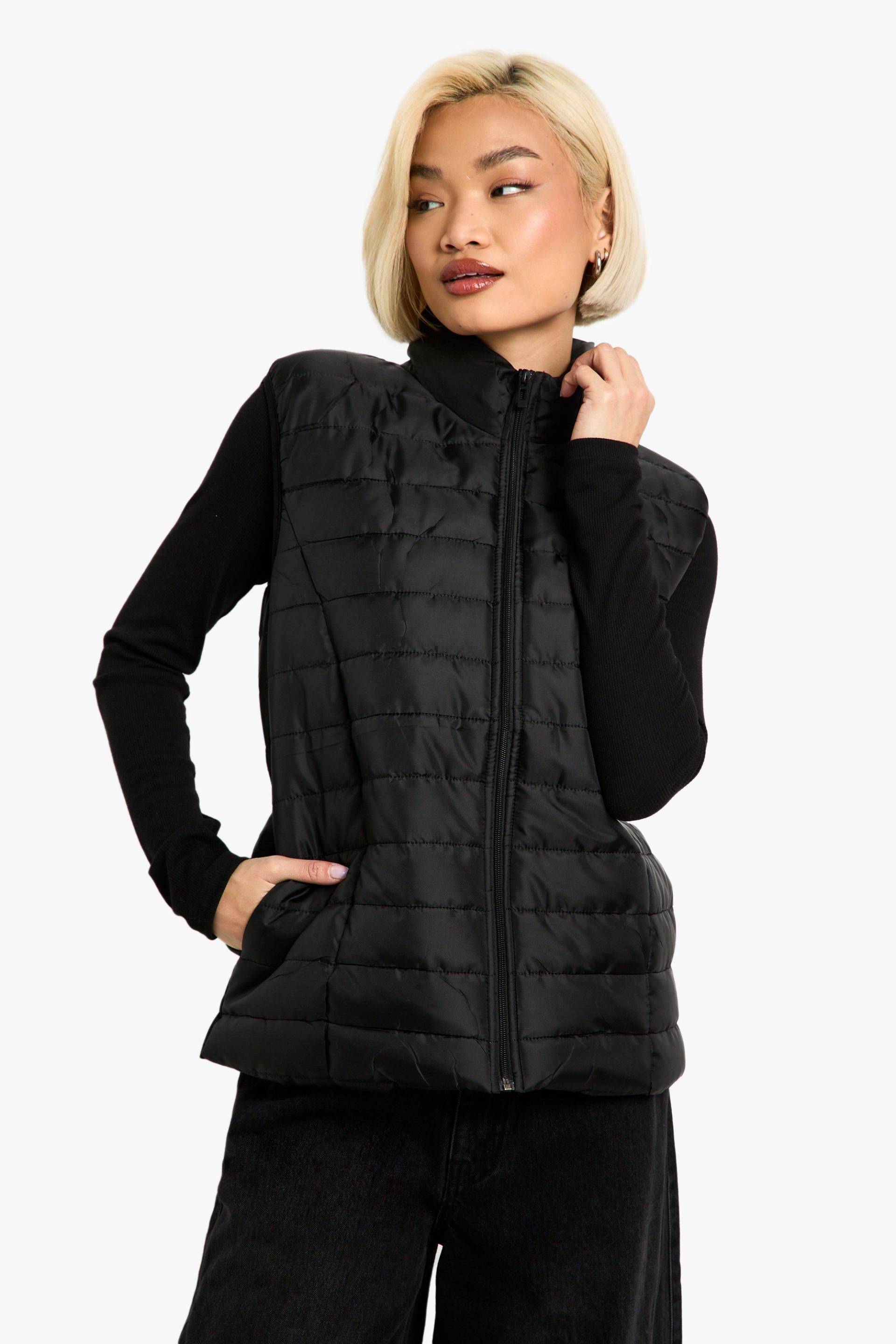 Weste Mit Trichterkragen - Schwarz - 38, Schwarz Weste Mit Trichterkragen - Schwarz - 38, Schwarz von boohoo