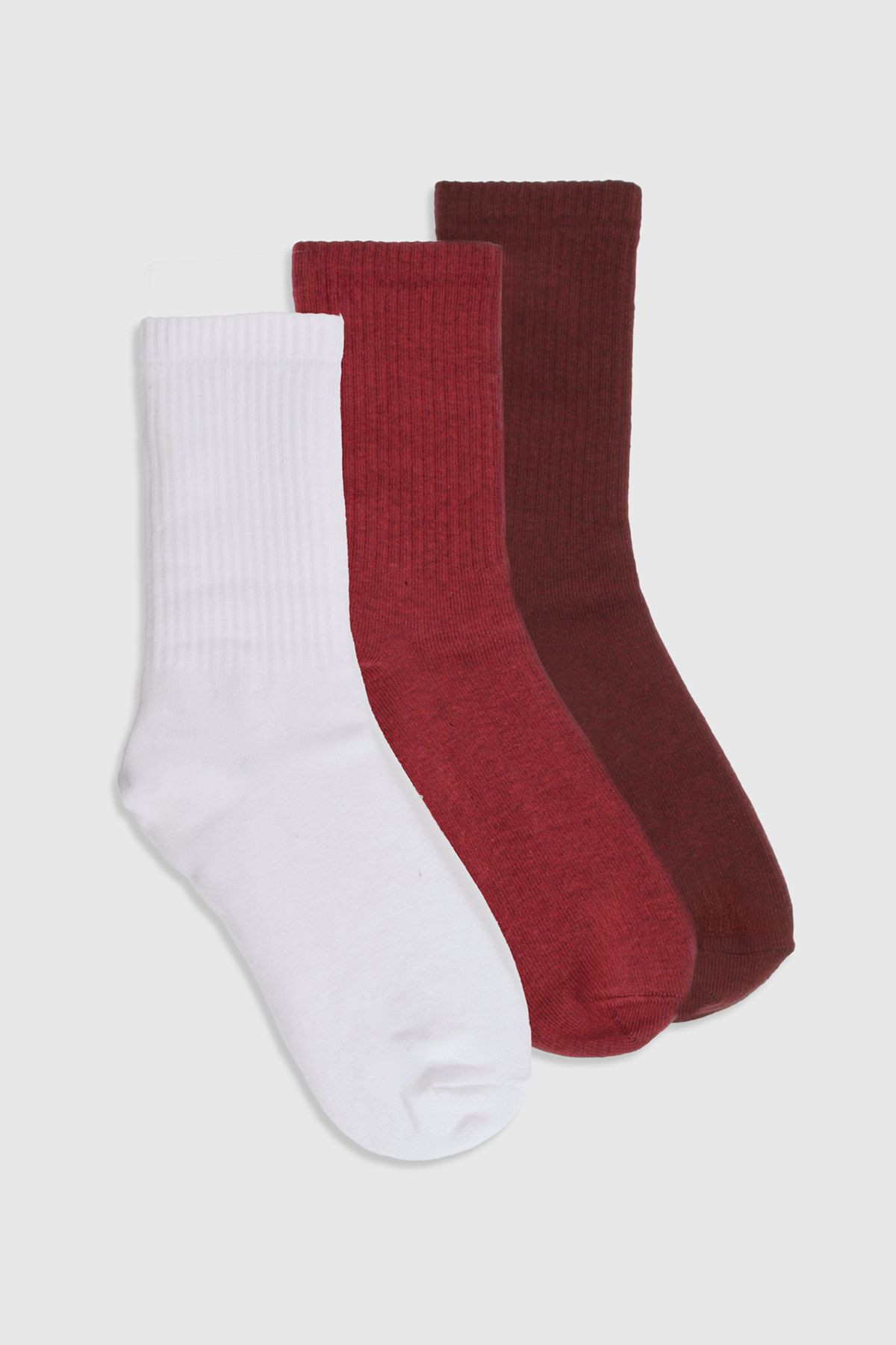 Womens 3 Pack Ribbed Socks - Multi - One Size, Multi von boohoo