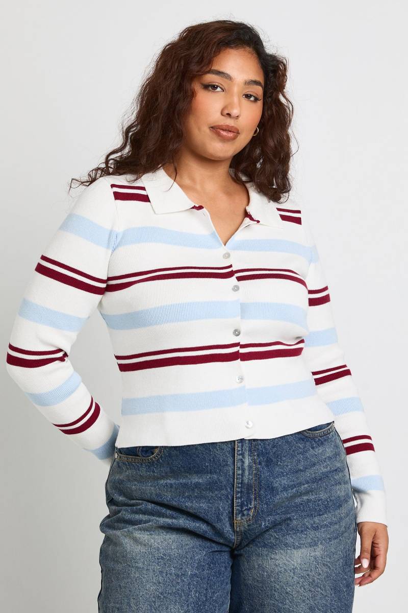 Womens Plus Crew Neck Boxy Down Cardigan - Chocolate - 48-50, Chocolate Womens Plus Crew Neck Boxy Down Cardigan - Chocolate - 48-50, Chocolate von boohoo