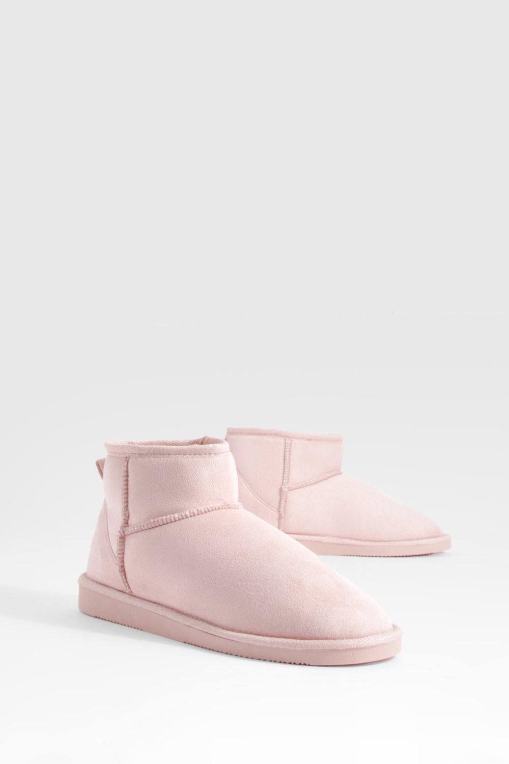 Kuschelige Ultra Mini Stiefeletten - Rose Pink - 39, Rose Pink von boohoo