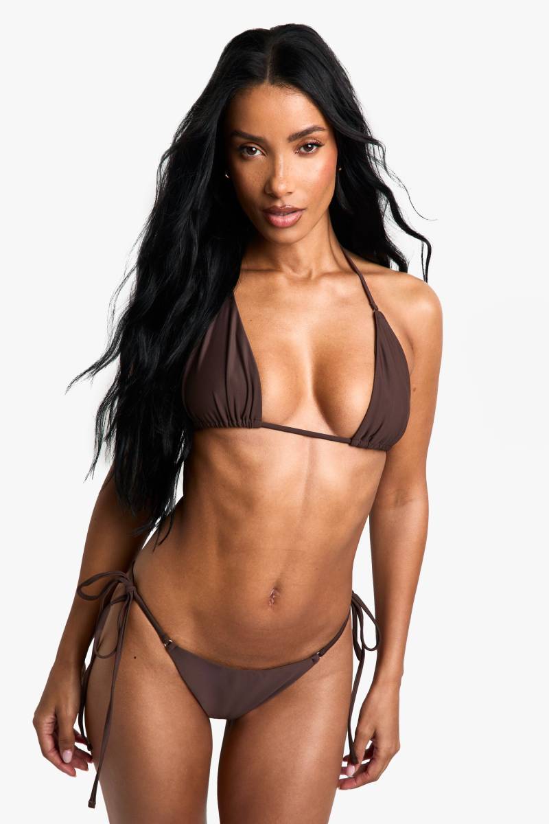 Worldwide Essentials Triangle-Bikinioberteil - Chocolate - 34, Chocolate von boohoo