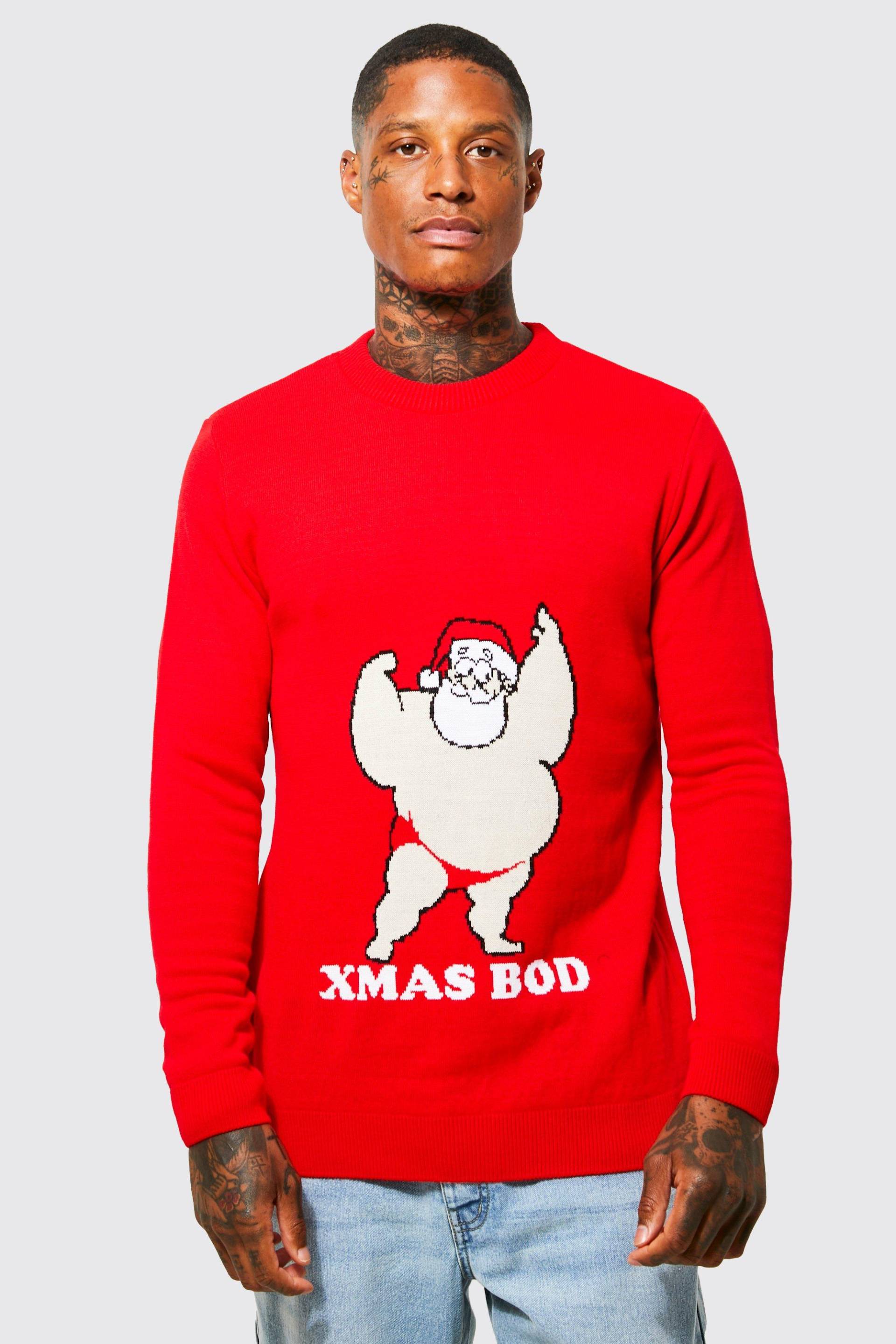 Xmas Bod Weihnachtspullover - Red - S, Red von boohoo