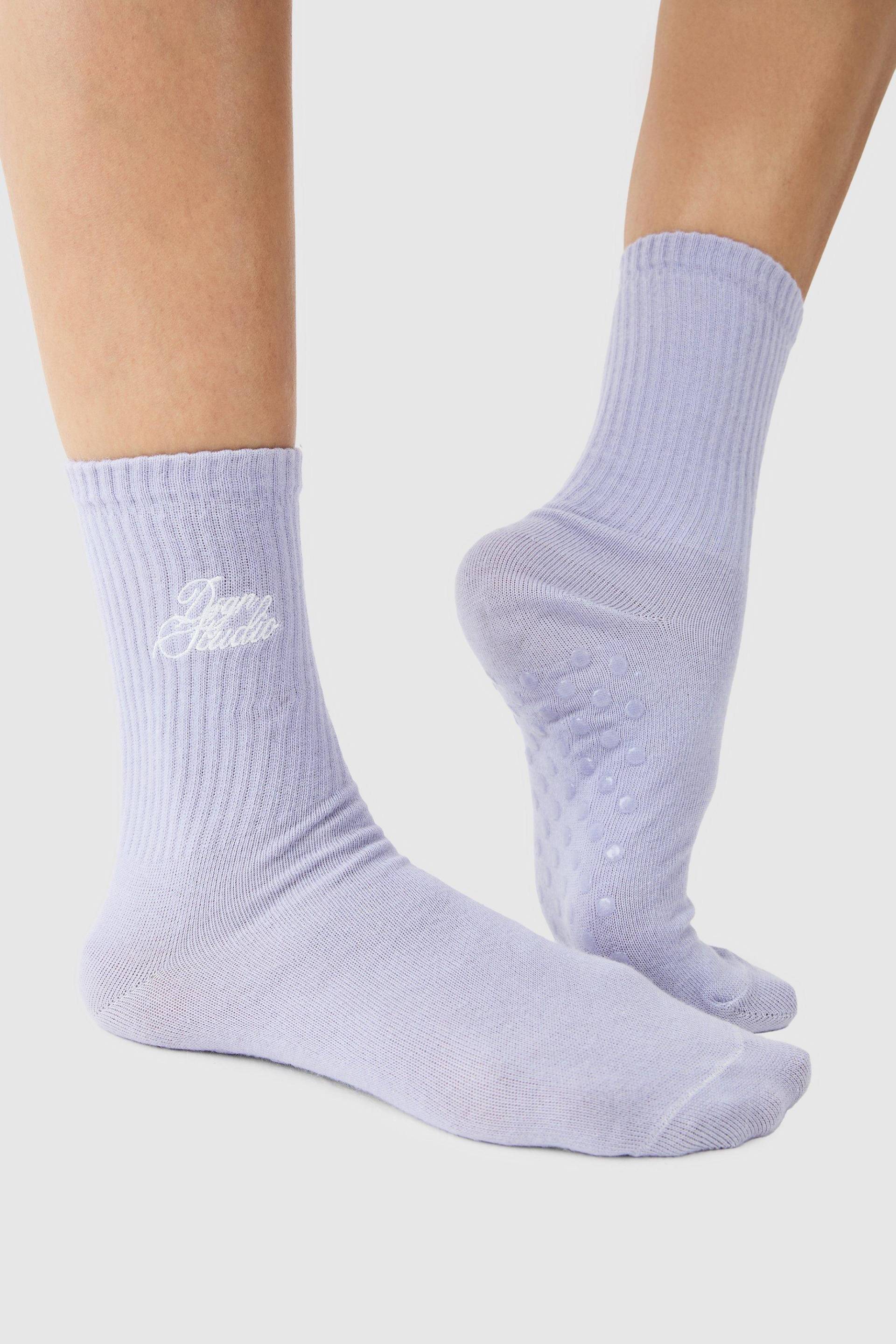 Yoga-Sportsocken Mit Dsgn Studio Schriftzug - Mauve - One Size, Mauve Yoga-Sportsocken Mit Dsgn Studio Schriftzug - Mauve - One Size, Mauve von boohoo