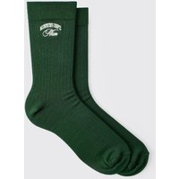 1er-Pack Sport-Socken mit Man Running Dept Stickerei - Grün - ONE SIZE, Grün von boohooman