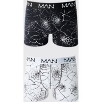 2er-Pack Halloween Spinnennetz Boxershorts - Mehrfarbig - S, Mehrfarbig von boohooman