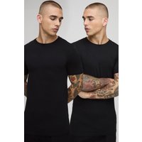 2er-Pack Muscle-Fit T-Shirt - Schwarz - XS, Schwarz 2er-Pack Muscle-Fit T-Shirt - Schwarz - XS, Schwarz von boohooman