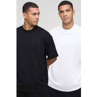 2er-Pack Basic Oversize T-Shirts - mono - M, mono 2er-Pack Basic Oversize T-Shirts - mono - M, mono von boohooman