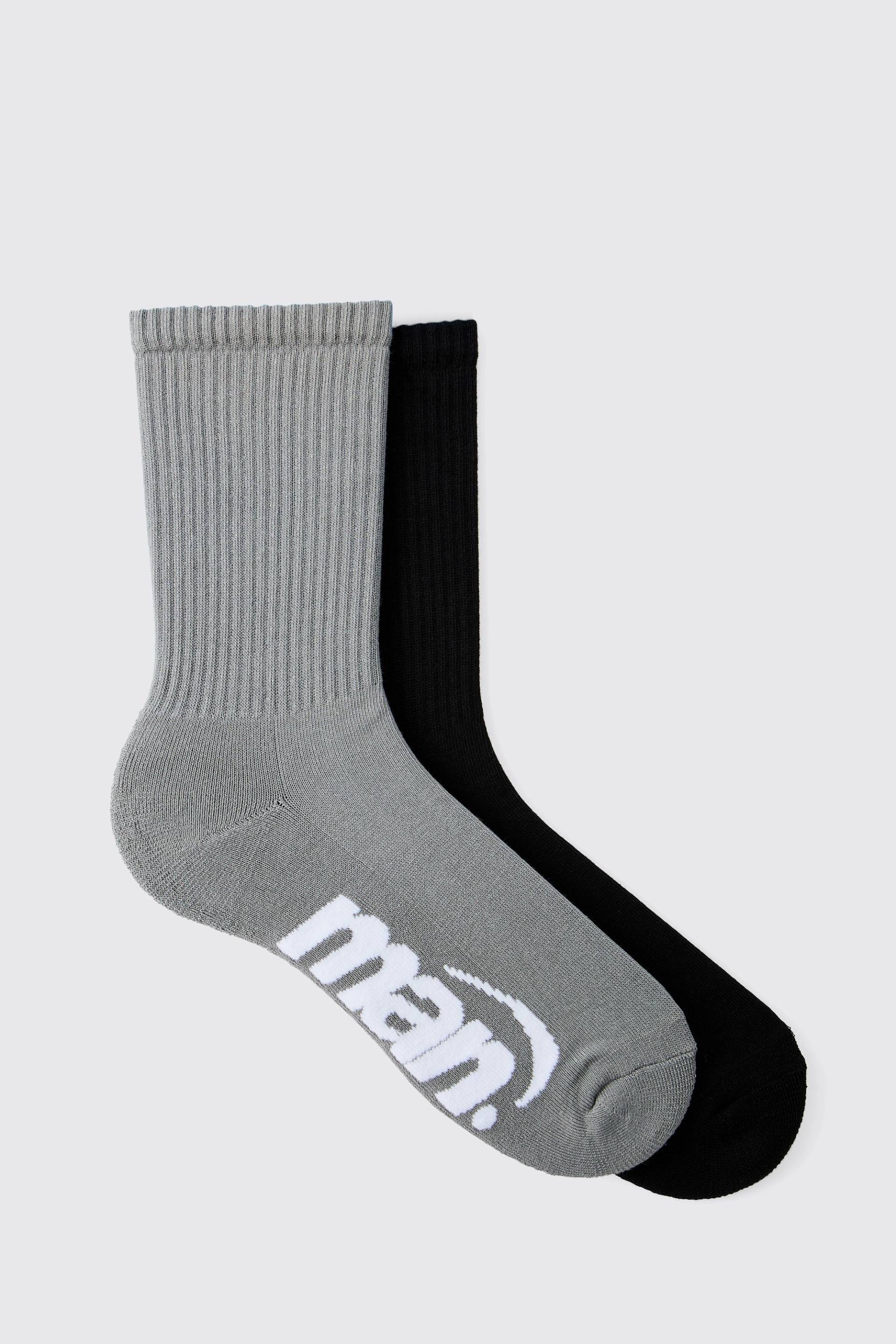 2er-Pack MAN Sport-Socken von boohooman