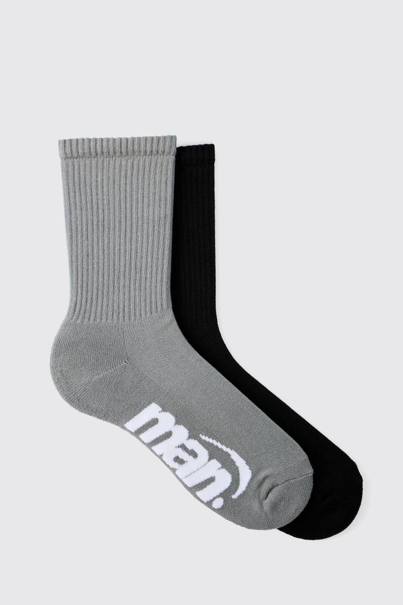 2er-Pack MAN Sport-Socken von boohooman