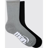 2er-Pack MAN Sport-Socken von boohooman