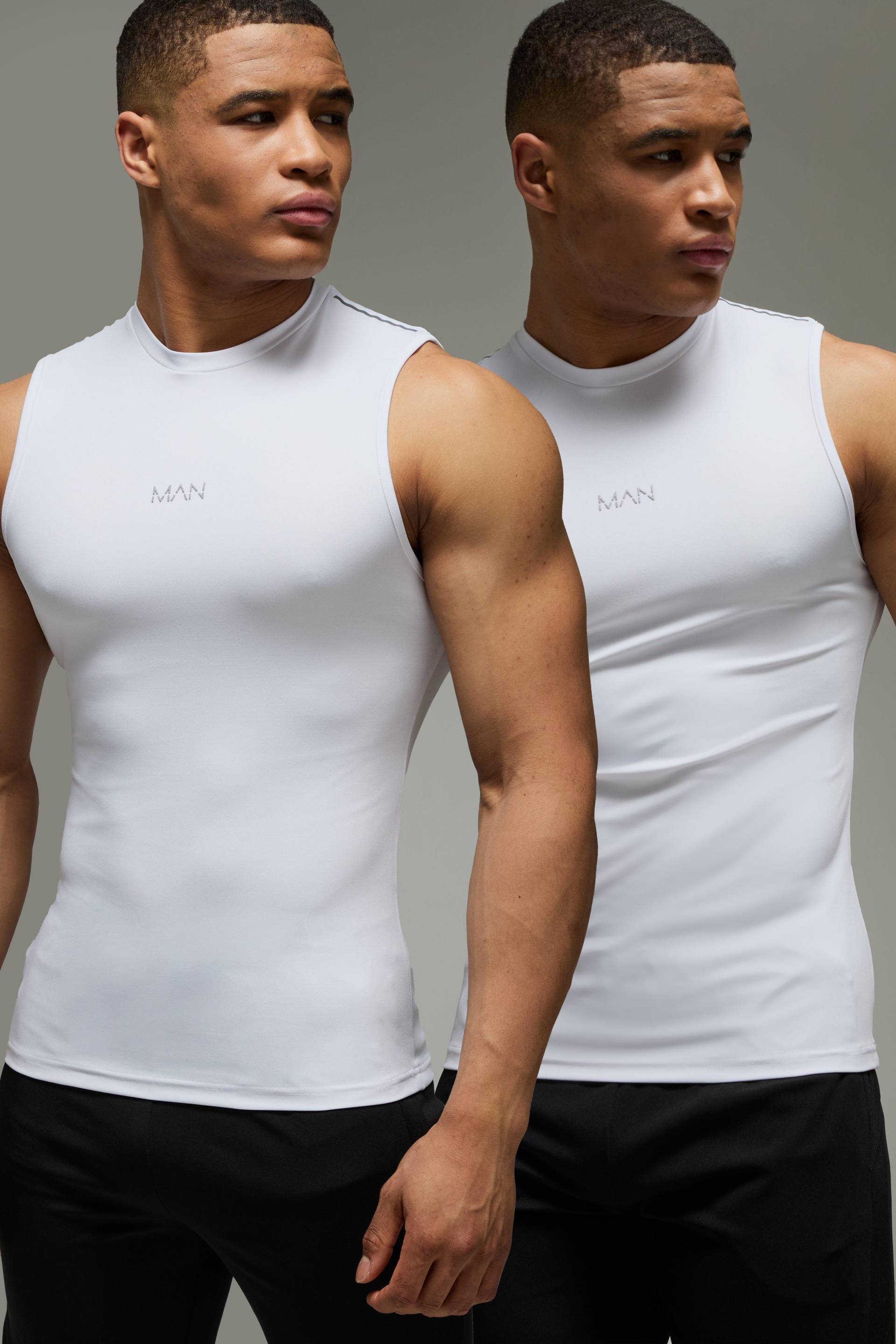 2er-Pack Man Active reflektierendes Muscle-Fit Performance vesttop - Mehrfarbig - M, Mehrfarbig 2er-Pack Man Active reflektierendes Muscle-Fit Performance vesttop - Mehrfarbig - M, Mehrfarbig von boohooman