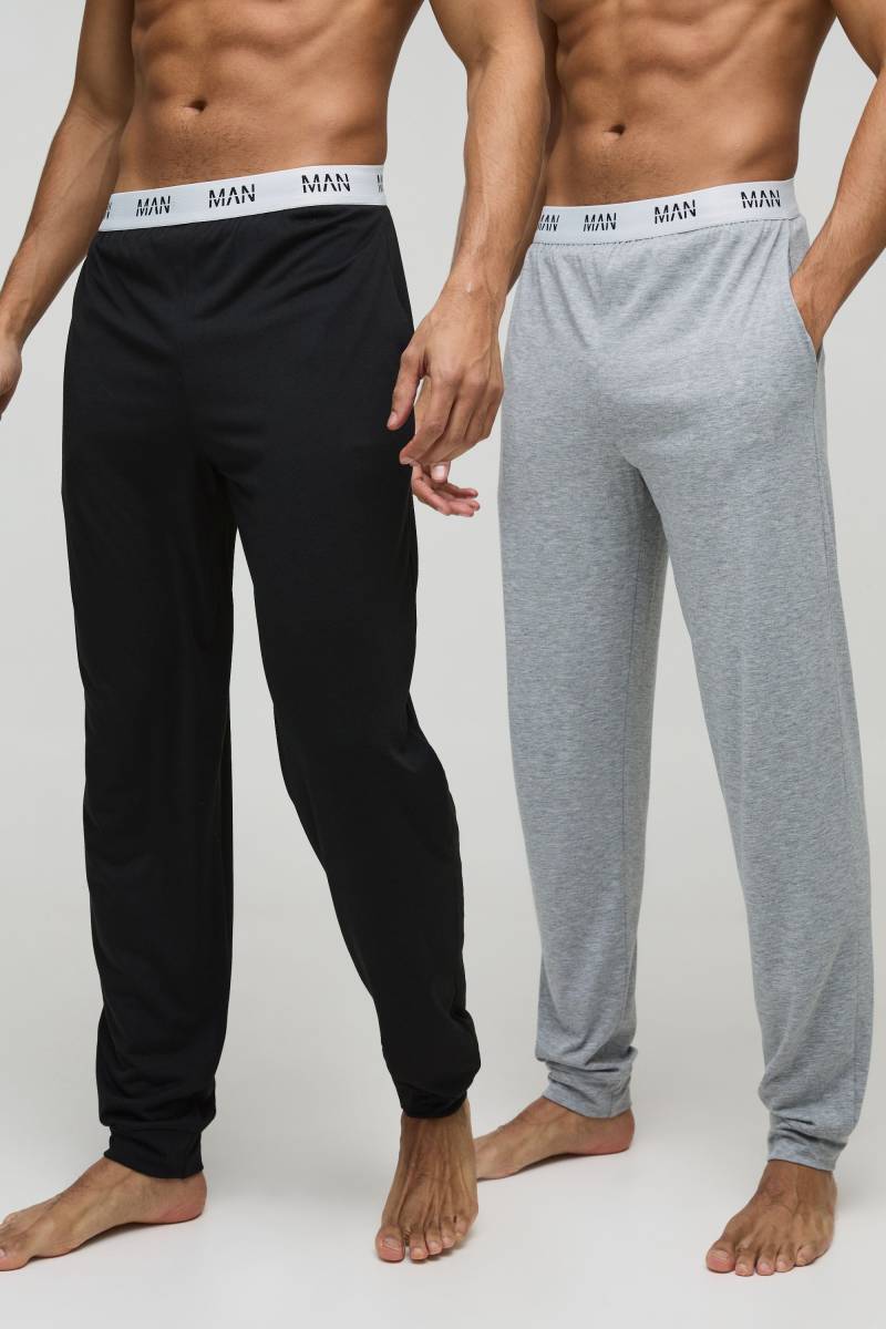 2er-Pack Man Loungewear-Jogginghose - Mehrfarbig - L, Mehrfarbig von boohooman