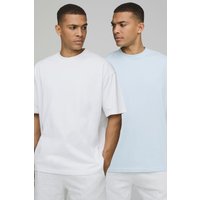 2er-Pack Oversize Rundhals T-Shirts von boohooman
