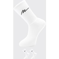 2er-Pack Sport-Socken mit Man-Schriftzug von boohooman