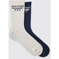 2er-Pack Worldwide Sport-Socken - Mehrfarbig - ONE SIZE, Mehrfarbig 2er-Pack Worldwide Sport-Socken - Mehrfarbig - ONE SIZE, Mehrfarbig von boohooman