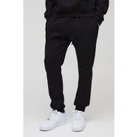330gsm Slim-Fit Basic Jogginghose - Schwarz - XS, Schwarz von boohooman