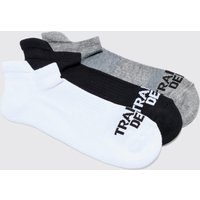 3er-Pack Active Trainings Dept gepolsterte Sneaker-Socken von boohooman