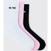 3er-Pack Be You Pride Socken von boohooman