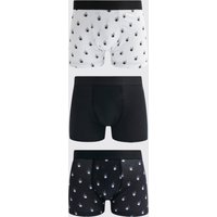 3er-Pack Boxershorts mit Flammen Emoji-Print von boohooman