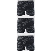 3er-Pack Man Active Camouflage Boxershorts - Schwarz - S, Schwarz von boohooman