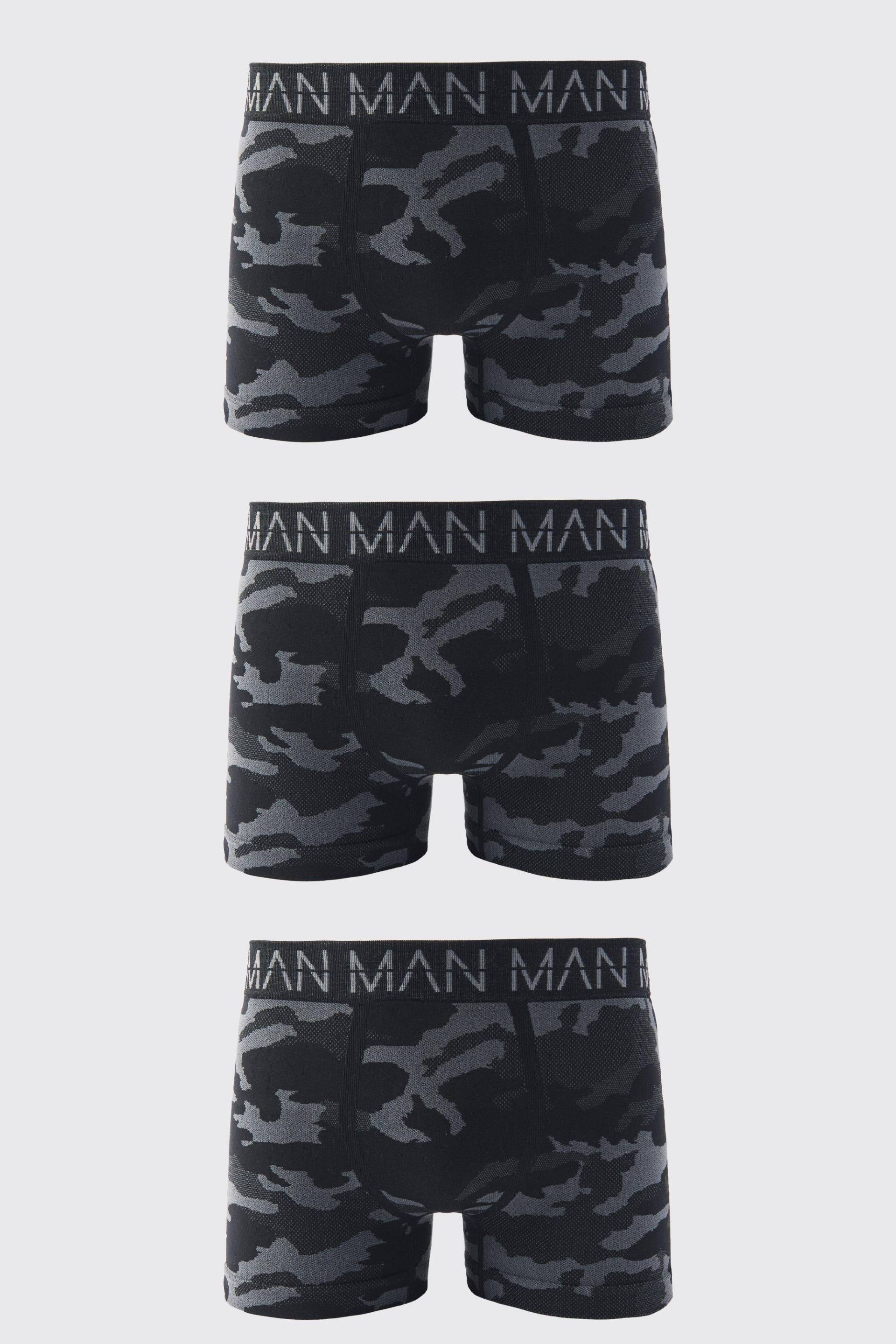 3er-Pack Man Active Camouflage Boxershorts - Schwarz - S, Schwarz 3er-Pack Man Active Camouflage Boxershorts - Schwarz - S, Schwarz von boohooman
