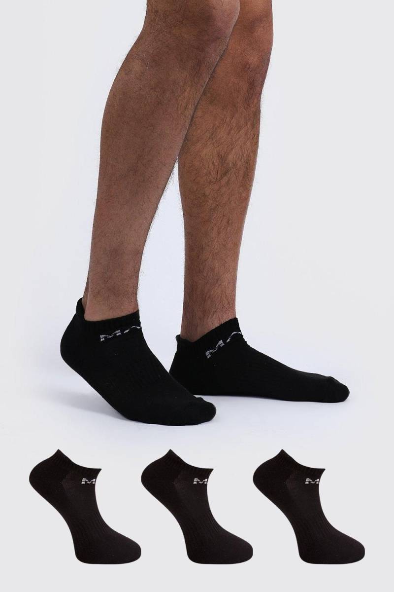 3er-Pack Man Active Gym gepolsterte Sportsocken - schwarz - One Size, schwarz von boohooman