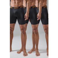 3er-Pack Man Active Performance Boxershorts mit Neon-Logo von boohooman