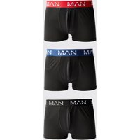 3er-Pack Man Active Performance Boxershorts mit buntem Bund von boohooman