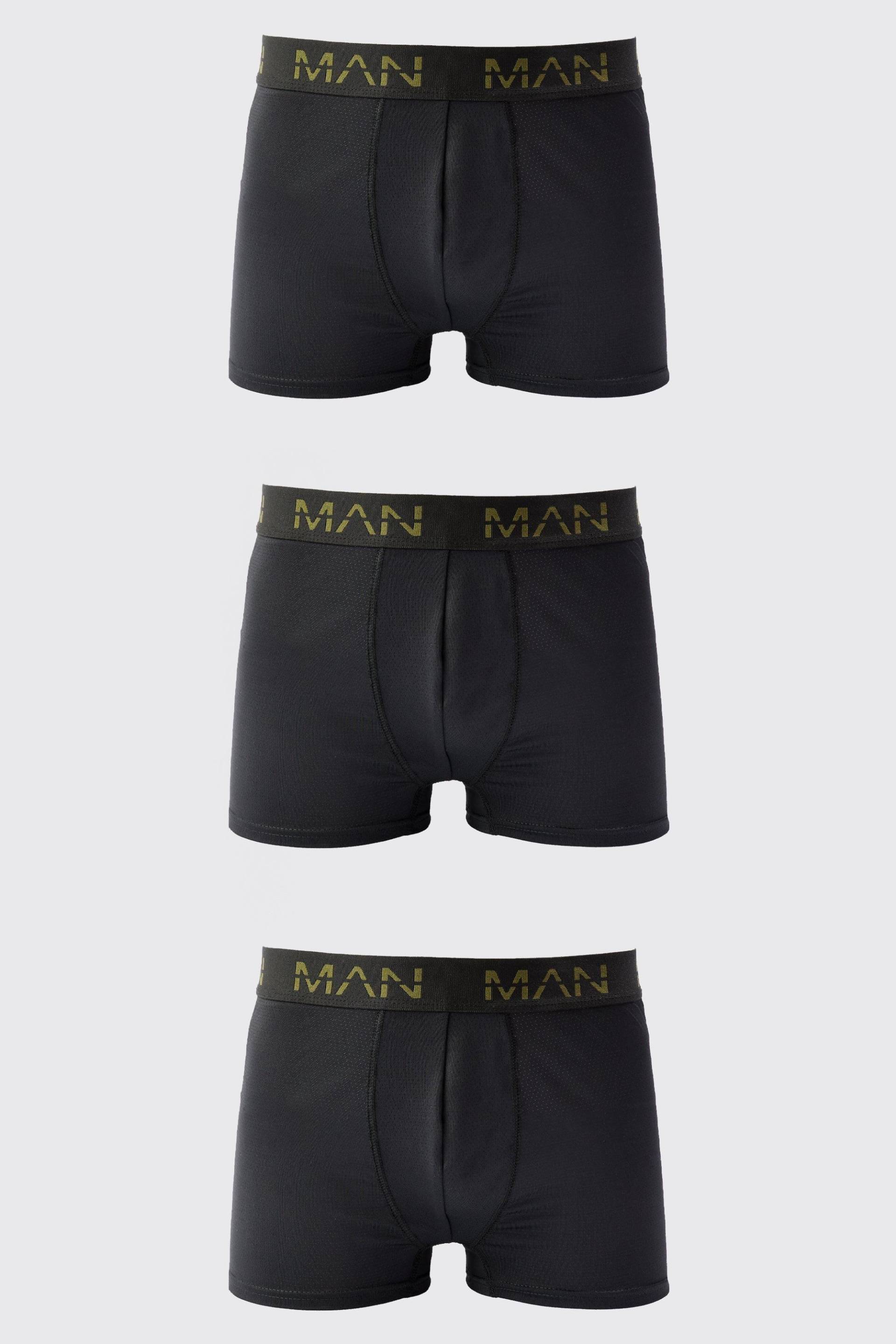 3er-Pack Man Active Performance Boxershorts von boohooman