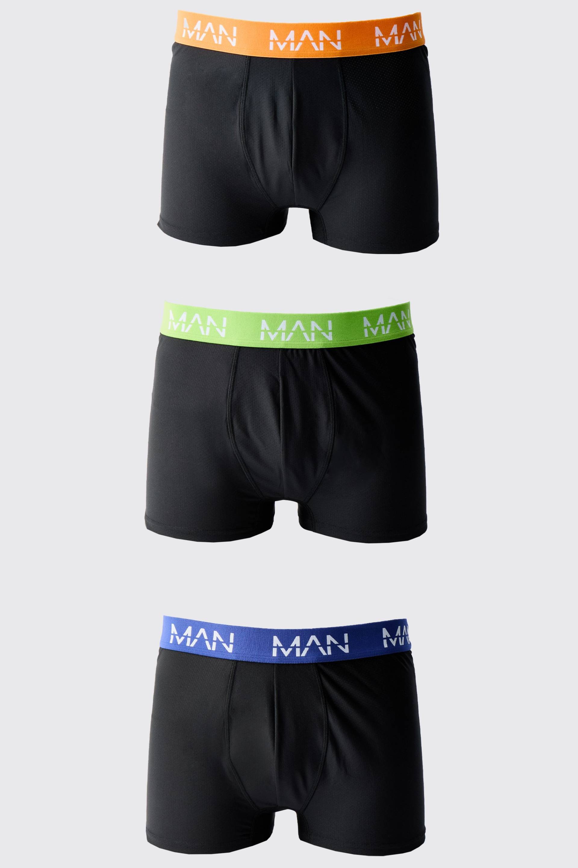 3er-Pack Man Active Performance Boxershorts von boohooman