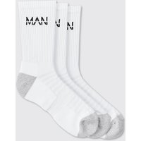 3er-Pack Man Active gepolsterte Trainings Socken von boohooman