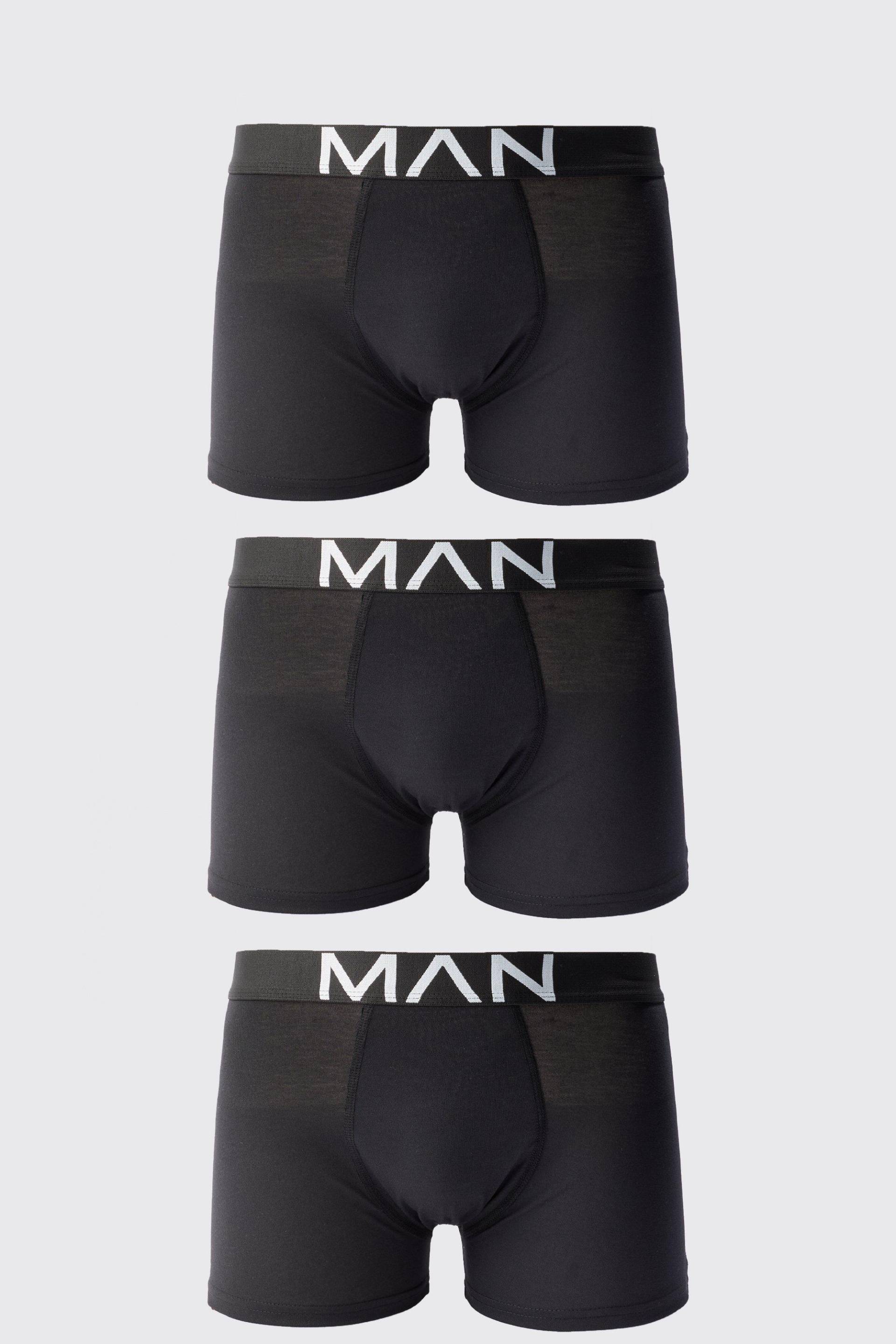 3er-Pack Man Boxershorts - Schwarz - S, Schwarz 3er-Pack Man Boxershorts - Schwarz - S, Schwarz von boohooman