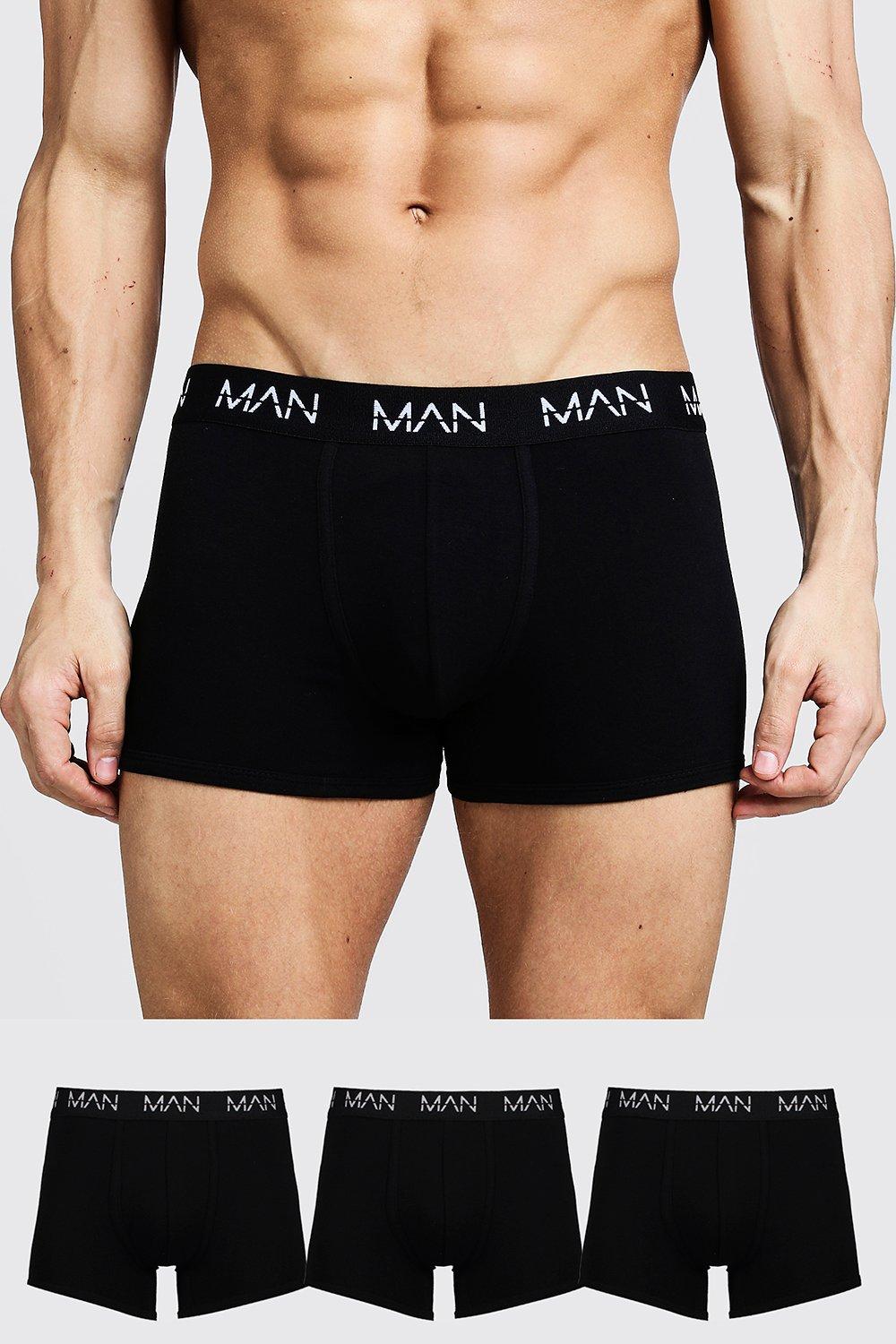 3er-Pack Man Boxershorts - schwarz - S, schwarz 3er-Pack Man Boxershorts - schwarz - S, schwarz von boohooman
