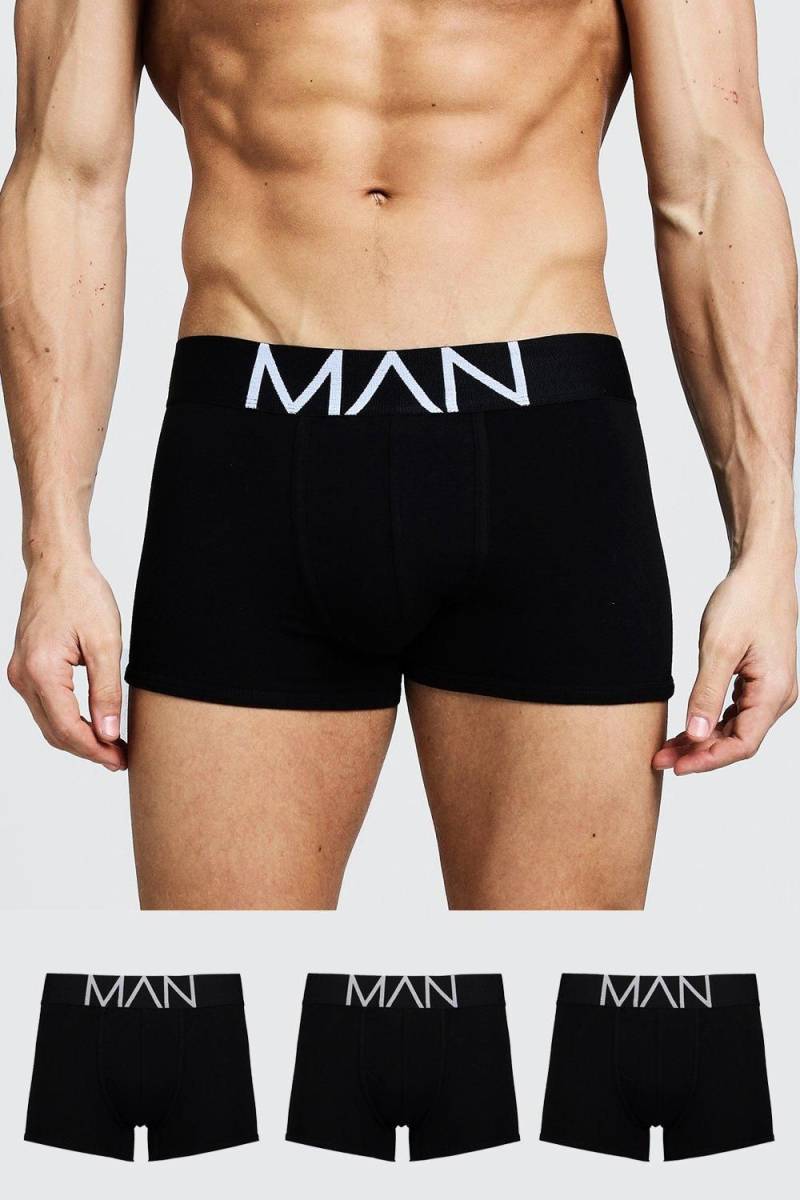 3er-Pack Man Boxershorts - schwarz - XS, schwarz von boohooman