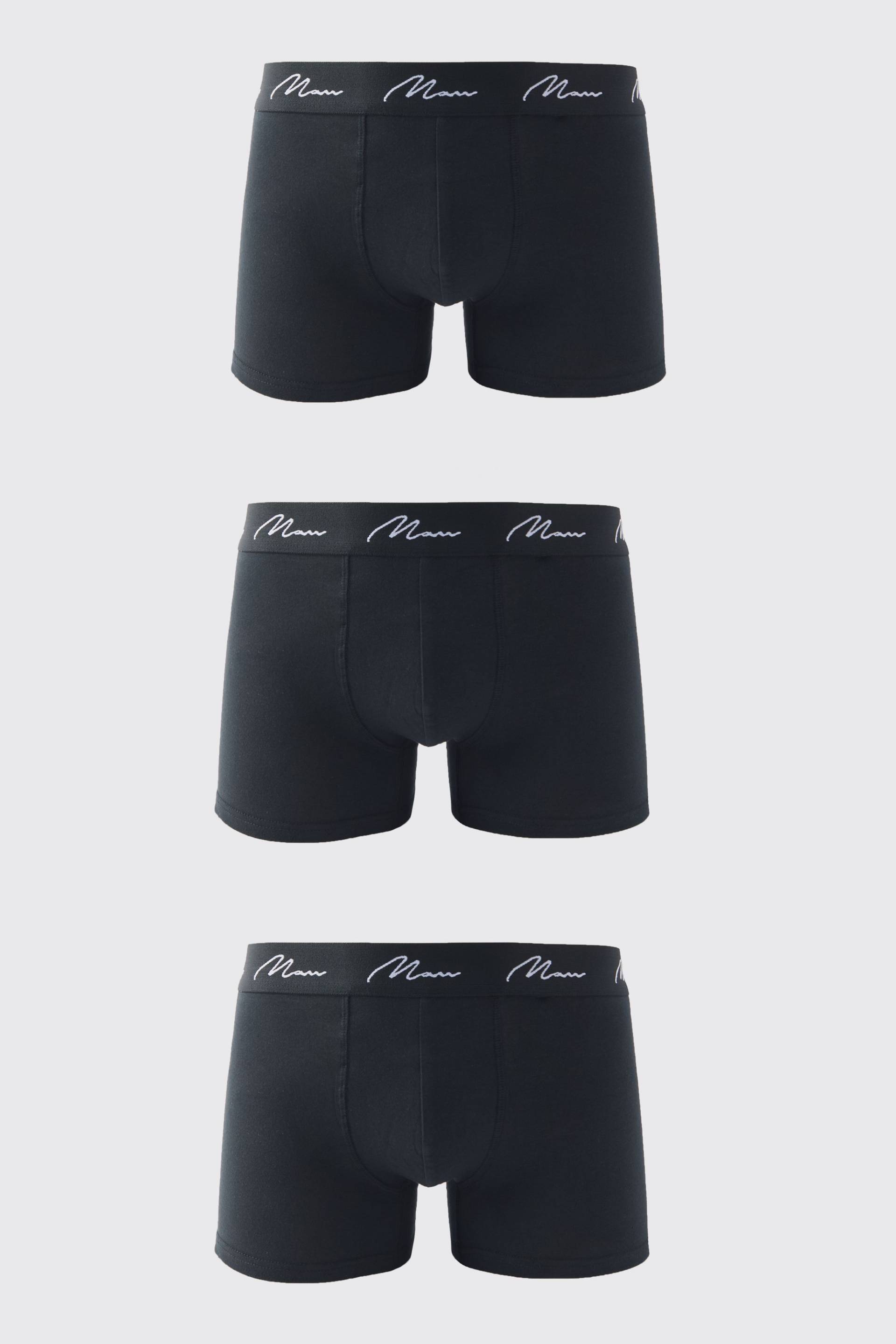 3er-Pack Man Signature Boxershorts von boohooman