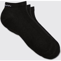 3er-Pack Man Signature Sneaker-Socken von boohooman