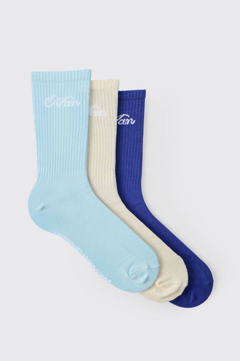 3er-Pack Man Sport-Socken von boohooman
