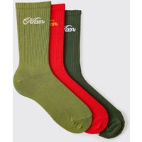 3er-Pack Man Sport-Socken von boohooman