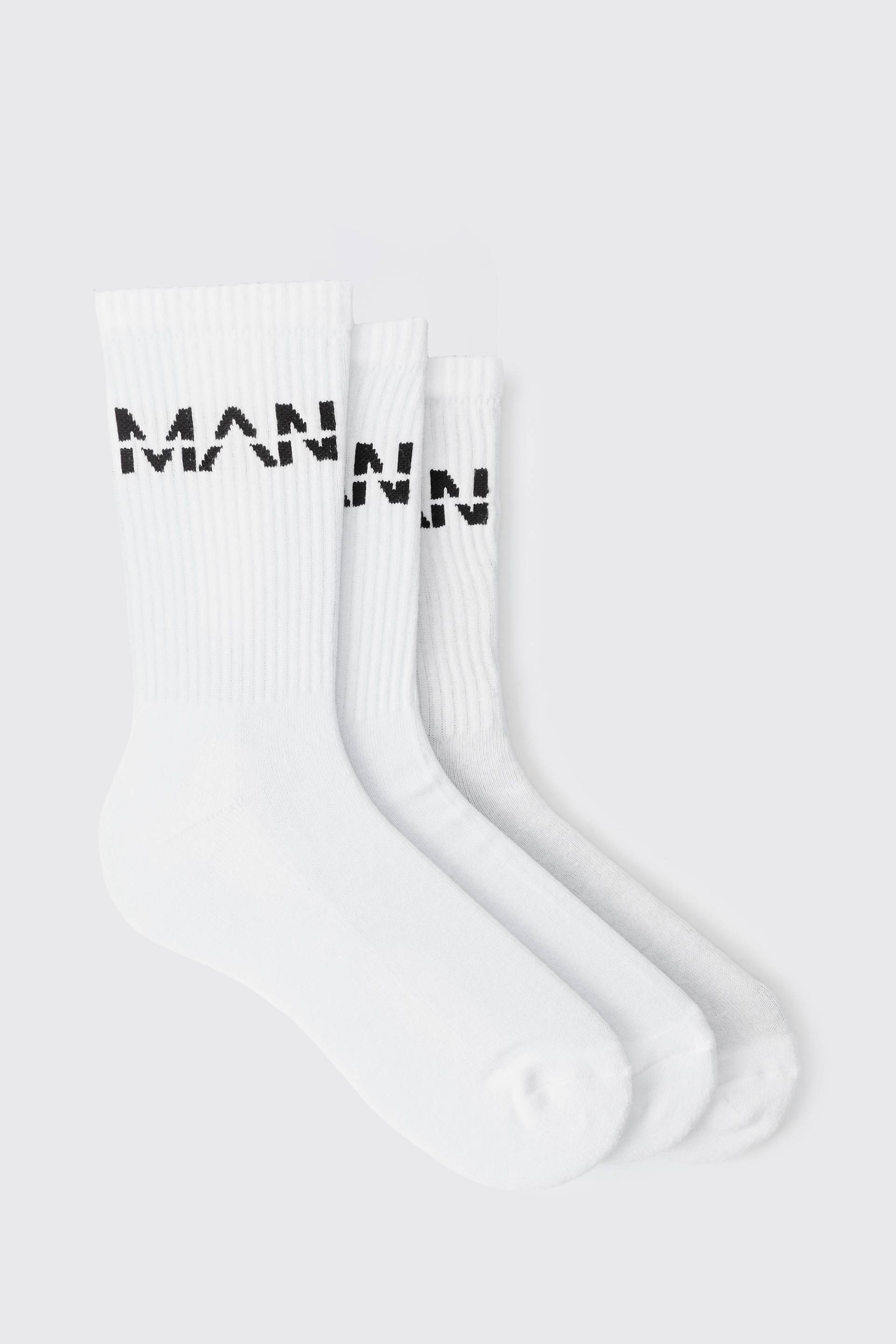 3er-Pack Man Sport-Socken von boohooman