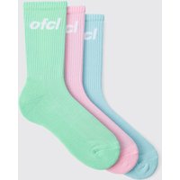 3er-Pack Official Sport-Socken von boohooman